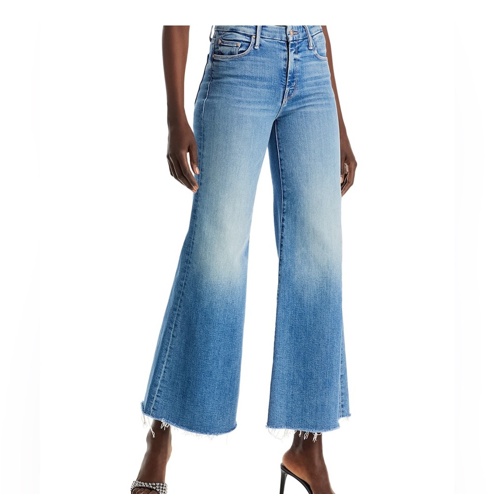MOTHER Roller High Rise Wide Leg Jeans in Riding the Cliffside 29